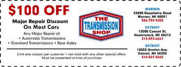 Automatic Transmissions — Major Repair Discount Coupon in Detroit, MI