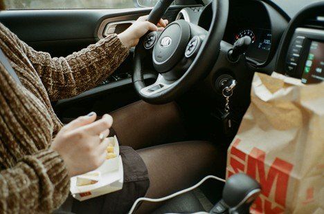 Driving and eating