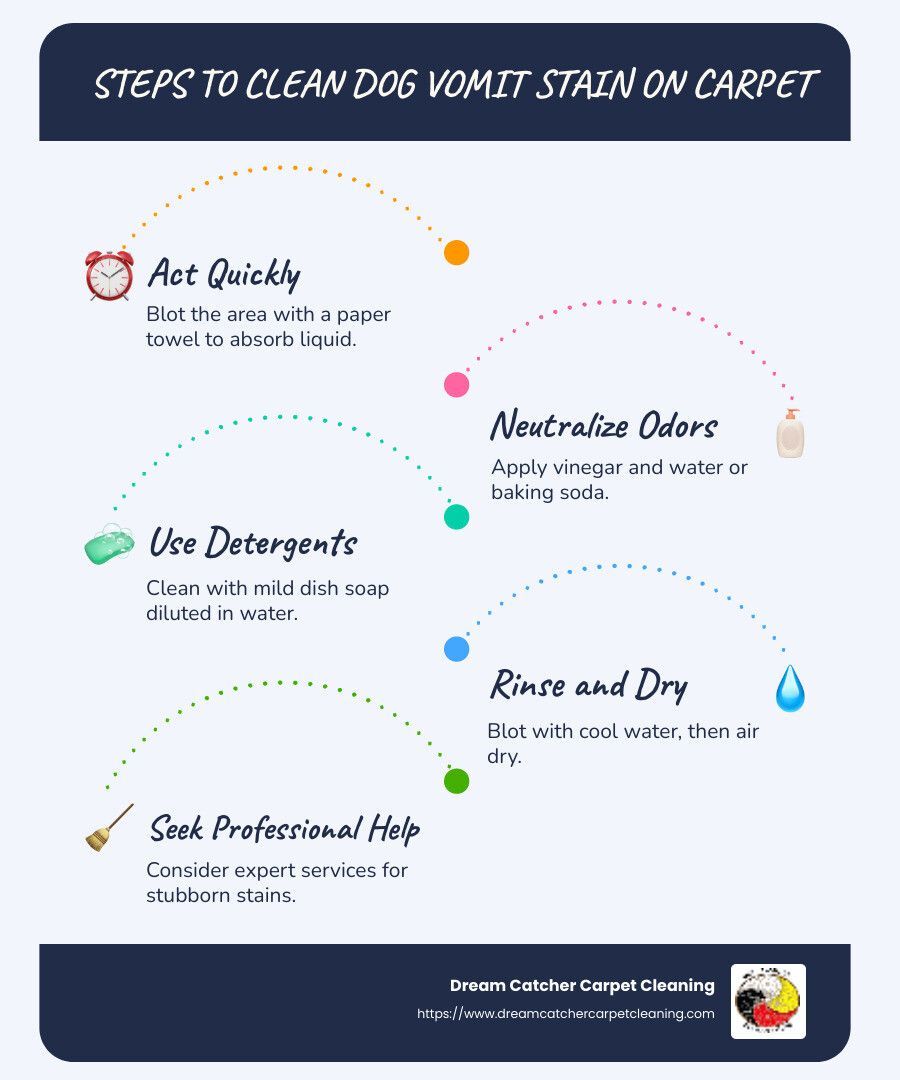 how to clean dog throw up stain on carpet - dog throw up stain on carpet infographic infographic-lin