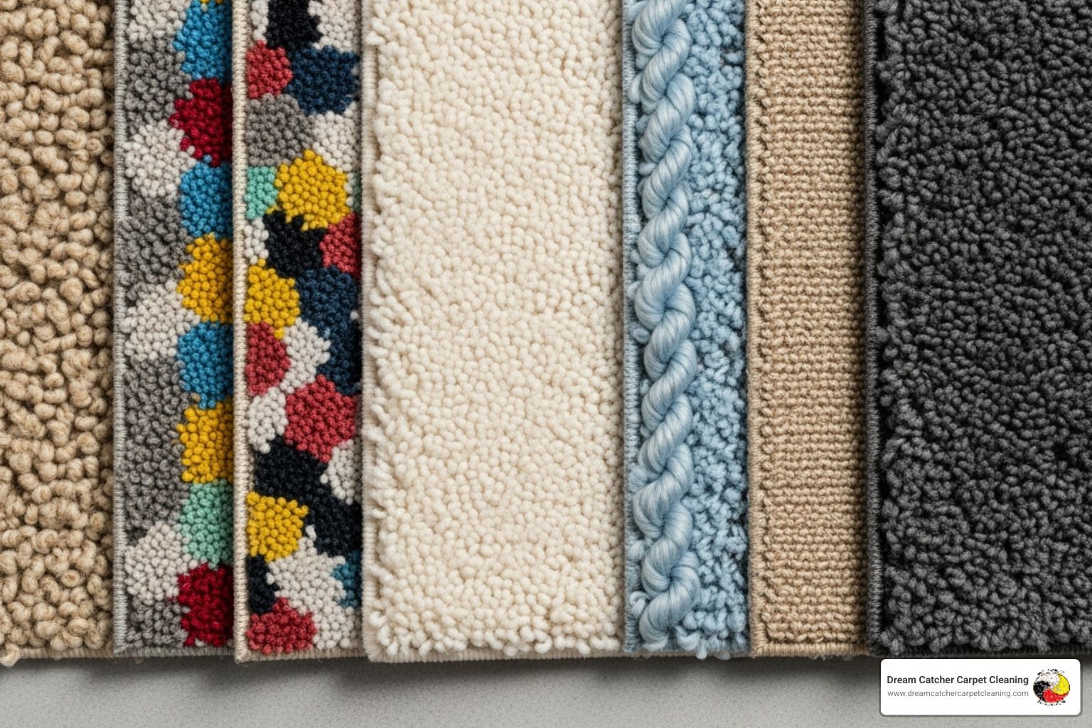 different carpet materials like Berber, wool, and plush - deep clean carpet price