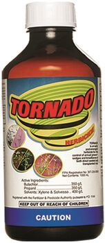 Tornado herbicide bottle with 