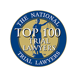 A logo for the national top 100 trial lawyers — Willmar, MN — Schneider & Madsen PC