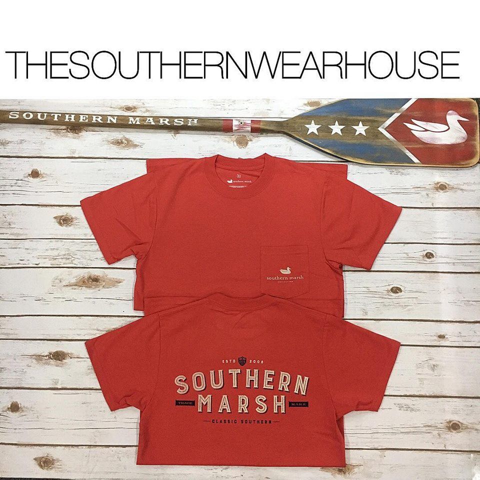 Southern marsh shirts laid out