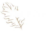 oak and pine logo white text