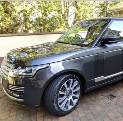 front of car after clean