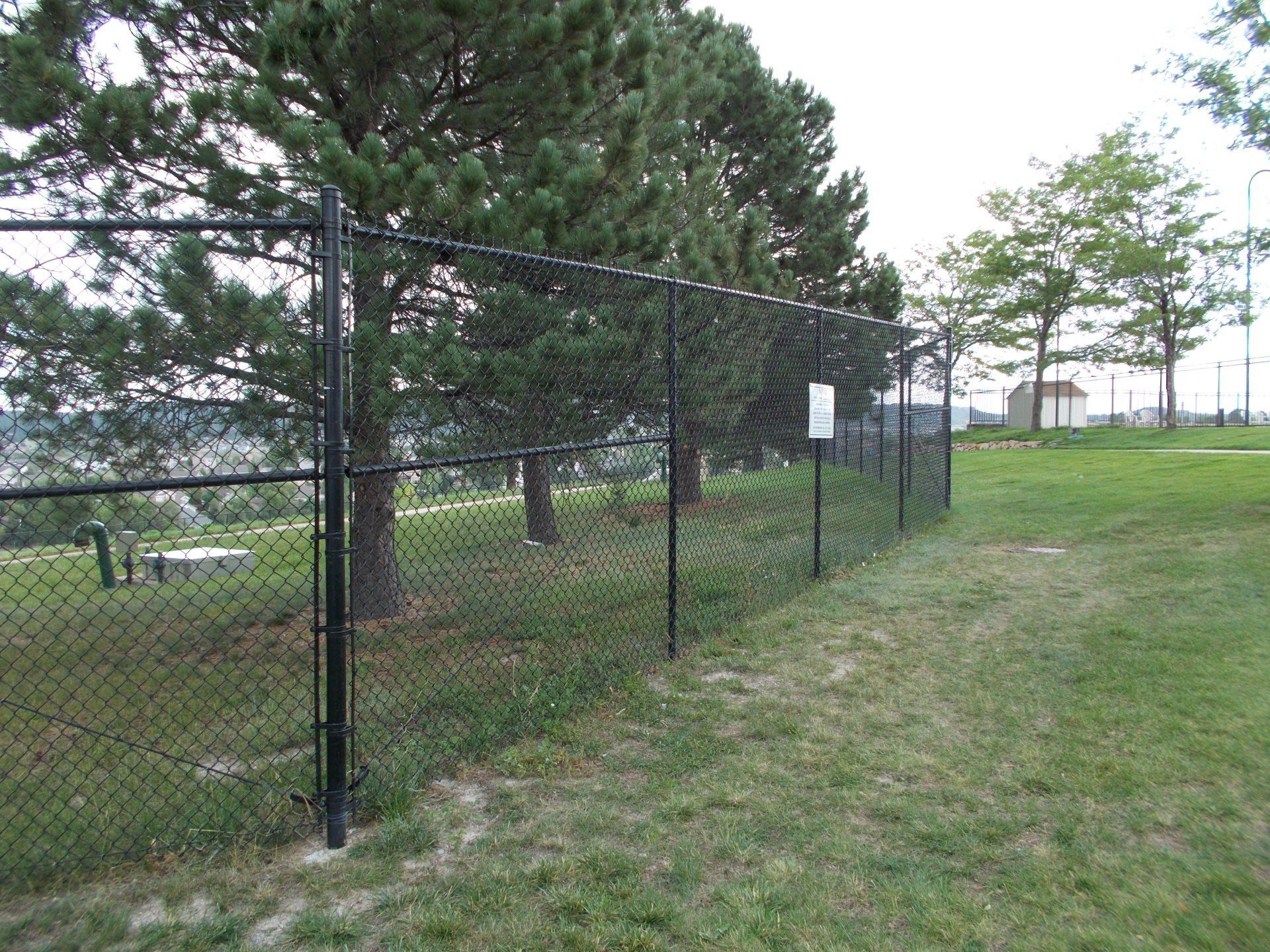 Black Commercial Chain Link Fence — Kiowa, CO — Frontier Fence