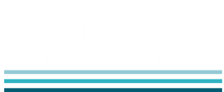 A white background with three blue stripes on it.