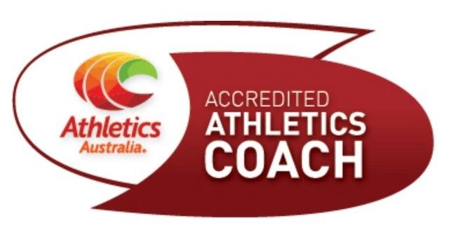 An athletics australia accredited athletics coach logo