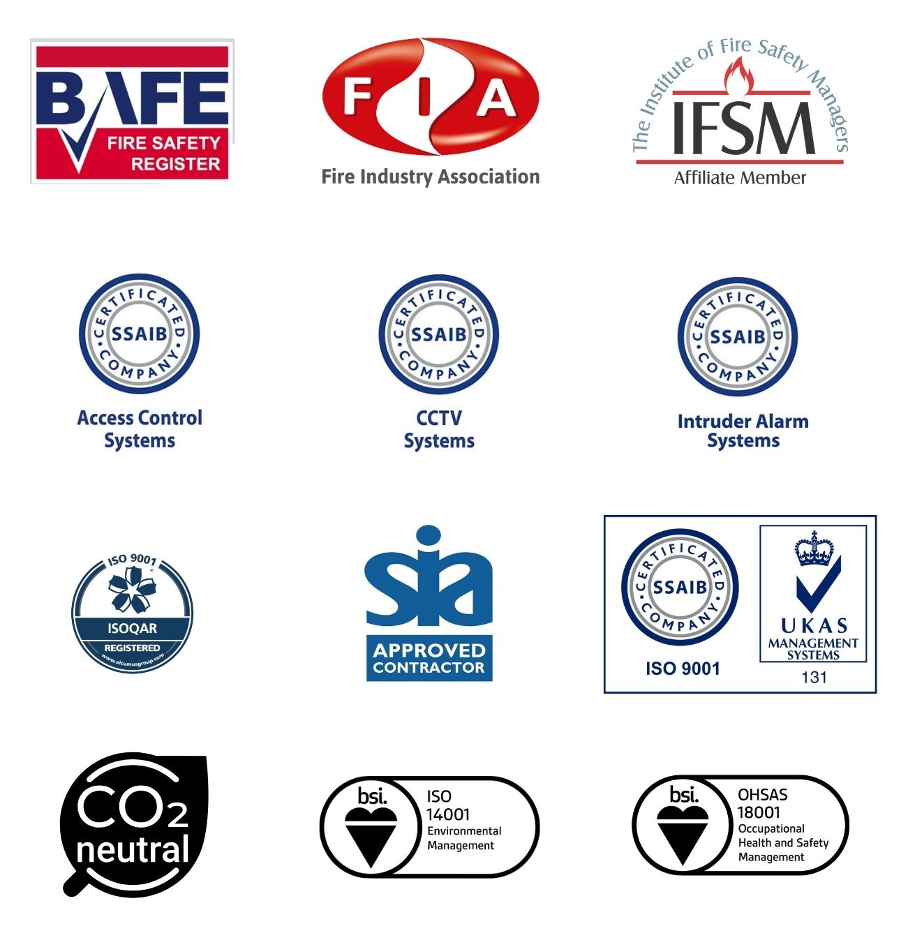 A bunch of different logos on a white background