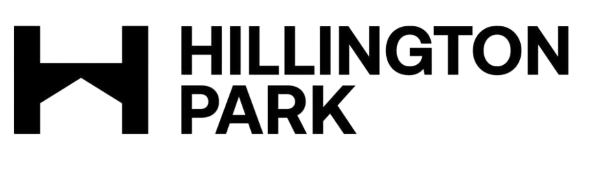 A black and white logo for hurlington park