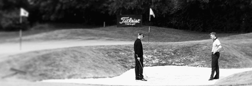 men playing golf