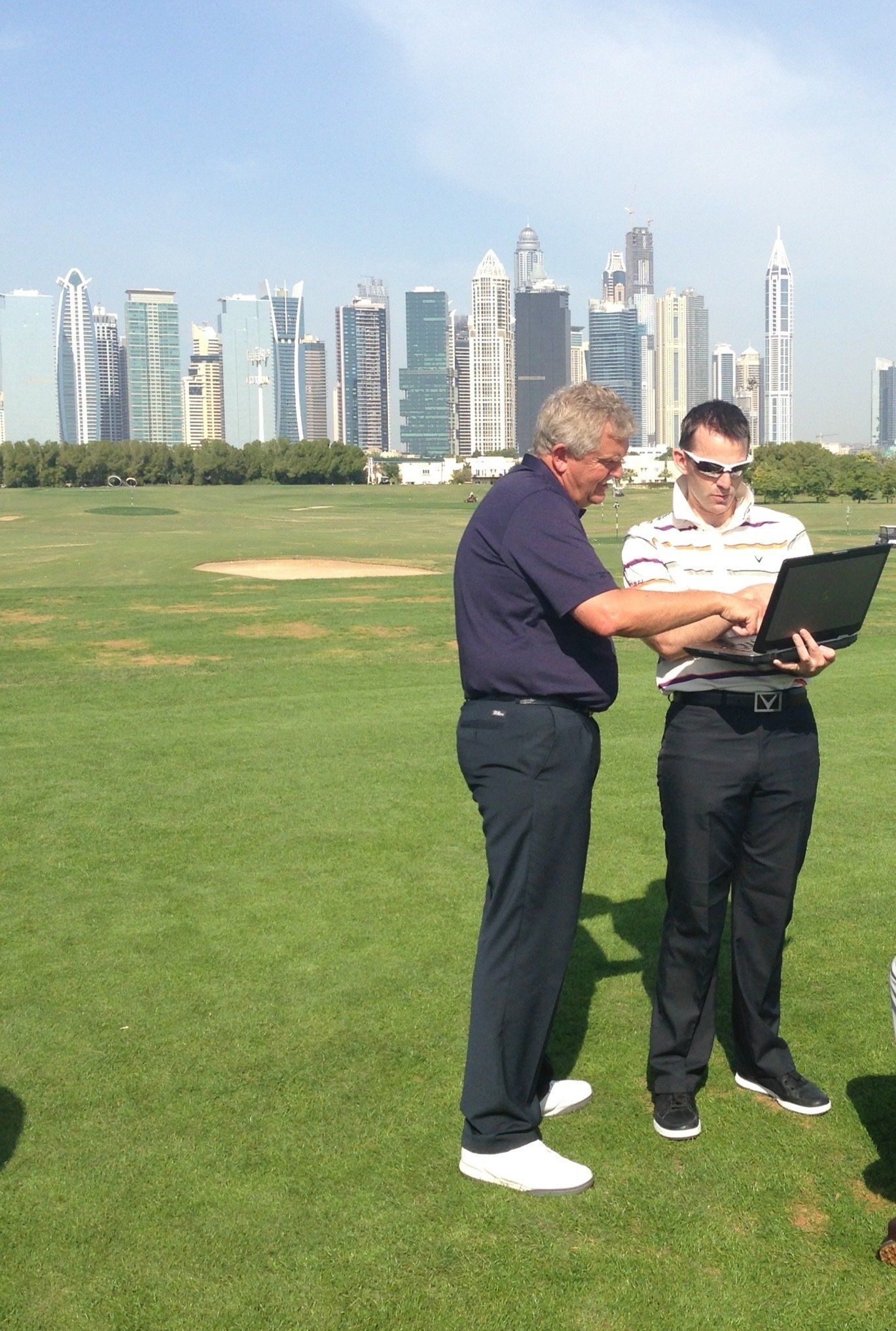 Working with Colin Montgomerie in Dubai