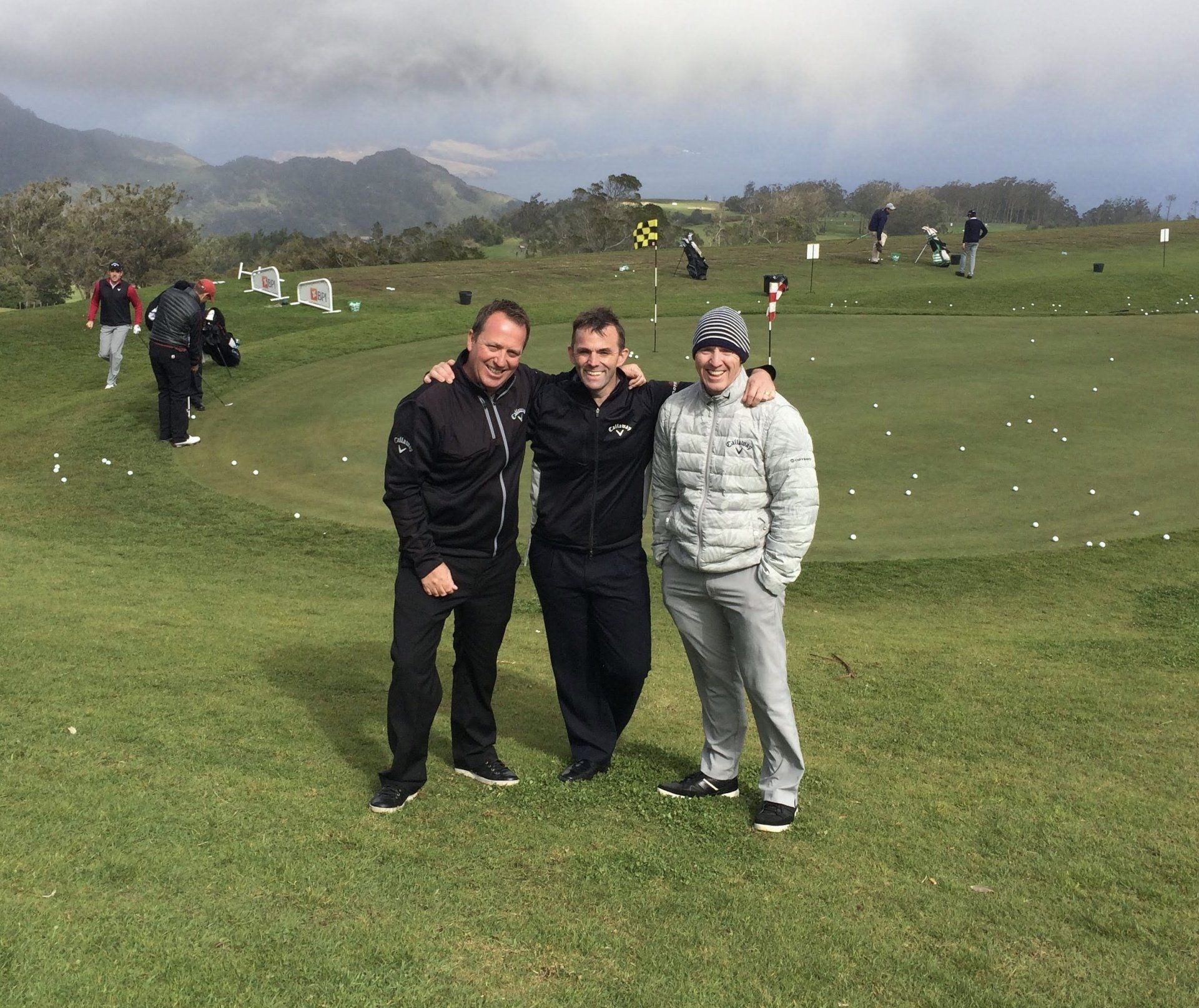 Working on the European Tour with great colleagues Garby (left) and Seamus in Madeira.