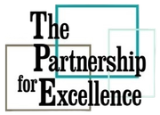 A logo that says the partnership for excellence