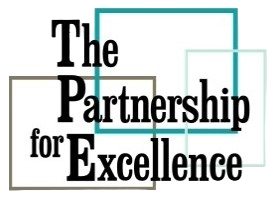 A logo that says the partnership for excellence