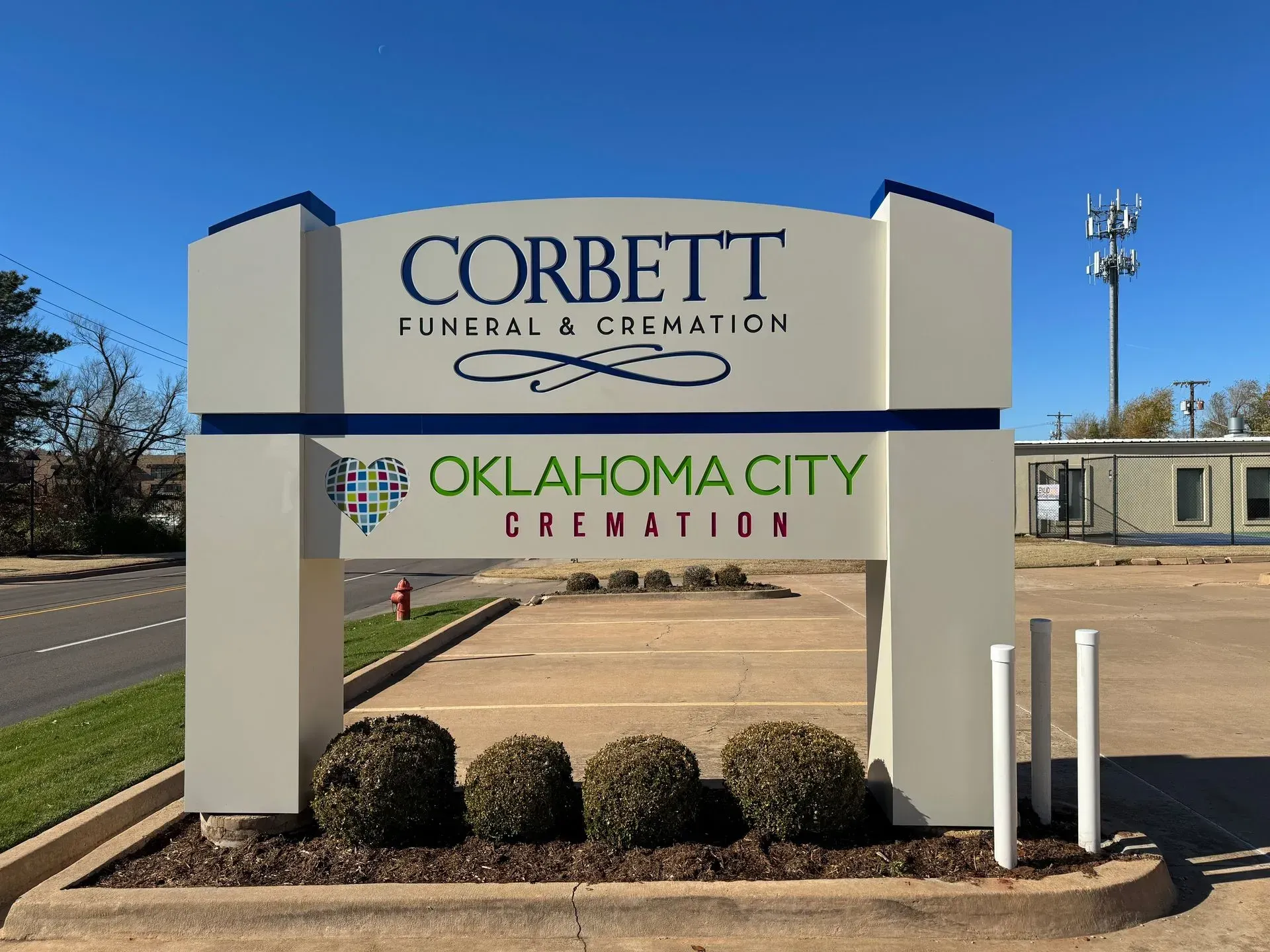 Corbett Funeral & Cremation with Oklahoma City Cremation Signage