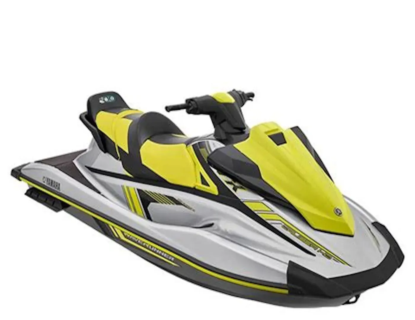 A yellow and gray jet ski rental Lake Hartwell and Keowee.