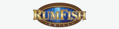 A logo for rumfish grill is shown on a white background.