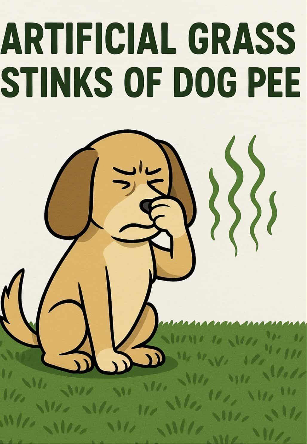 Why does my artificial grass smell of dog urine?