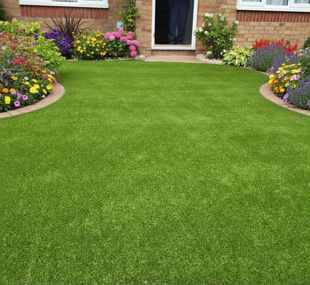 Add some colour to your borders! Cutting Edge Artificial Grass Fake and Real