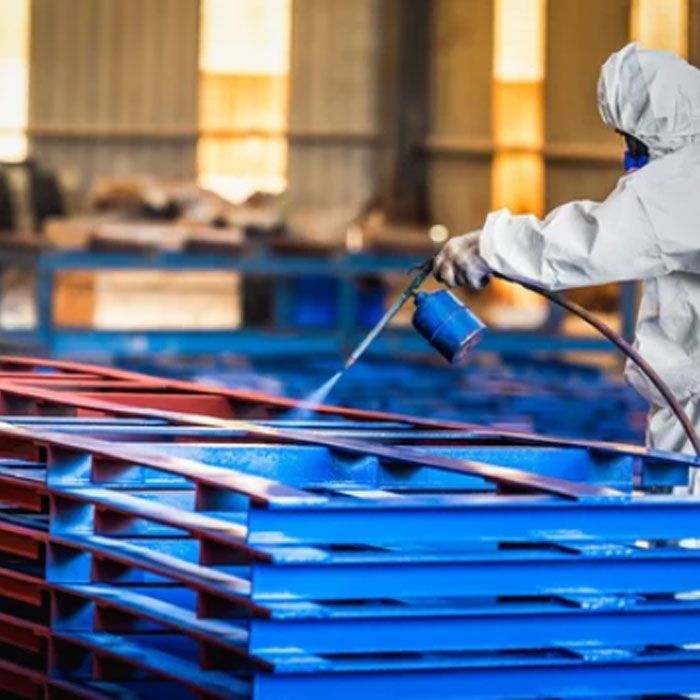 Metalo gaminių dažymas