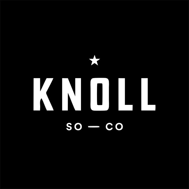 Black and white Knoll logo with 