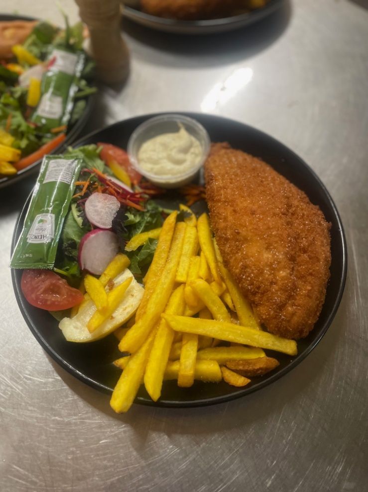 Crumbed Fish, Chips and Salad— Kinka Kippa in Kinka Beach