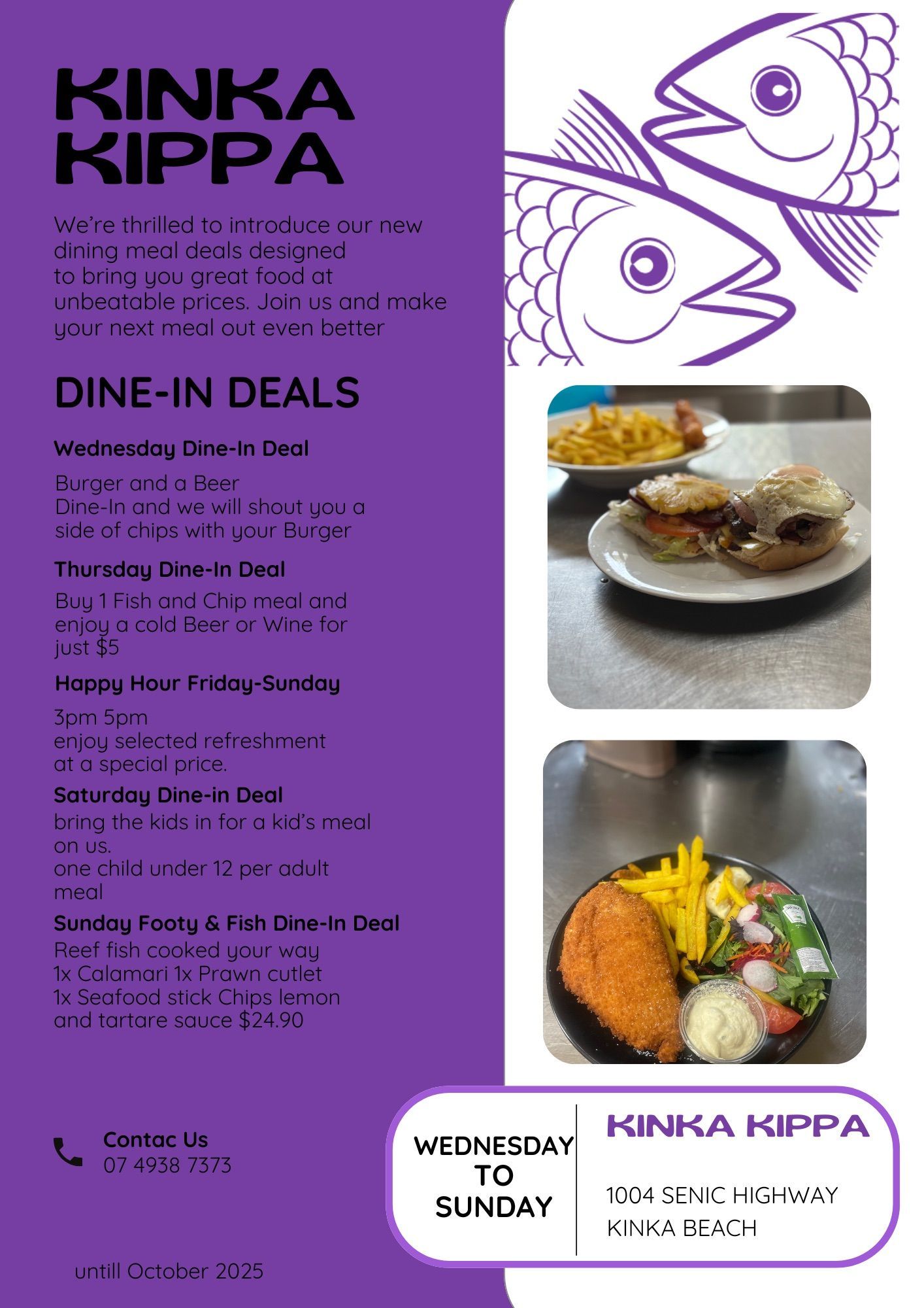 Takeaway Menu — Kinka Kippa in Kinka Beach