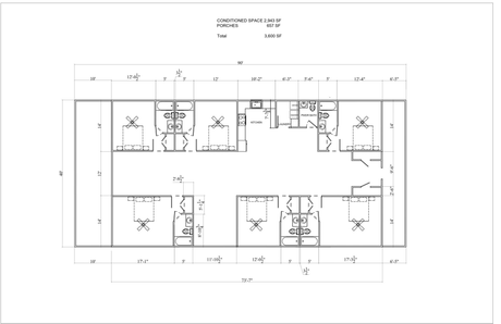 A black and white floor plan of a building.