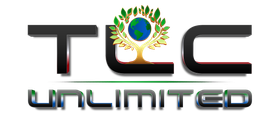 A logo for tlc unlimited with a house and tools on it
