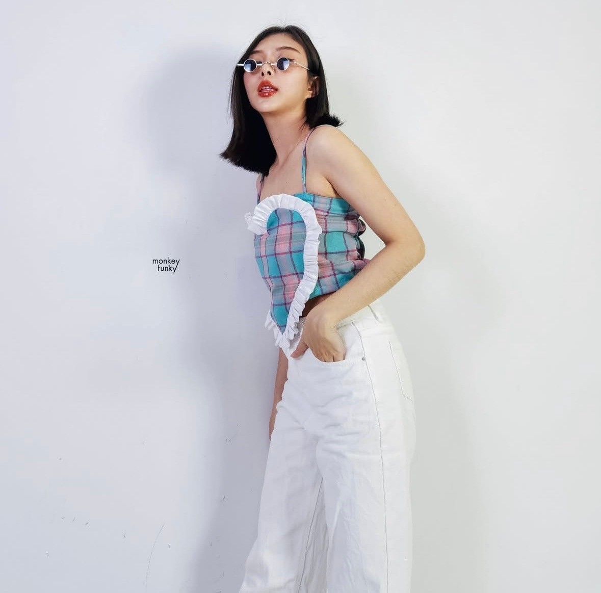 MF愛心拼布造型繞脖小可愛