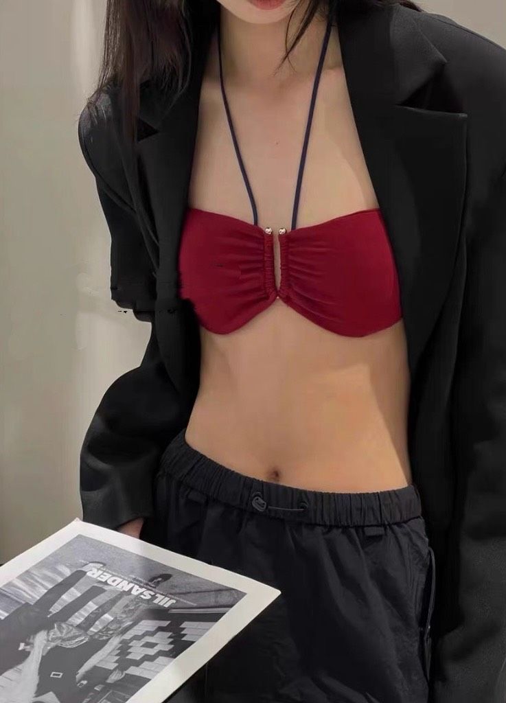 質感滑面料平口內搭胸衣