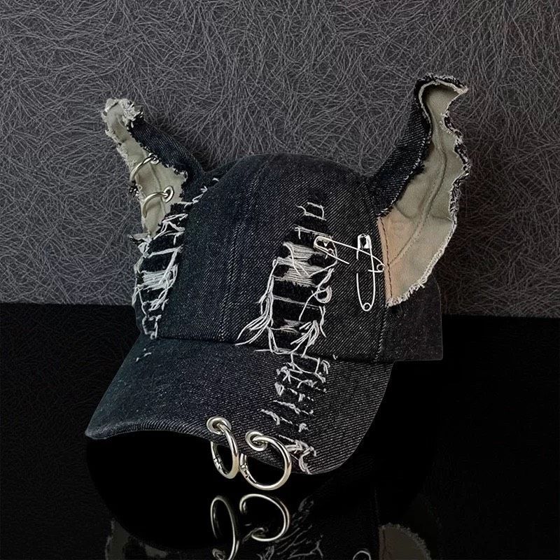 耳朵造型割破牛仔帽