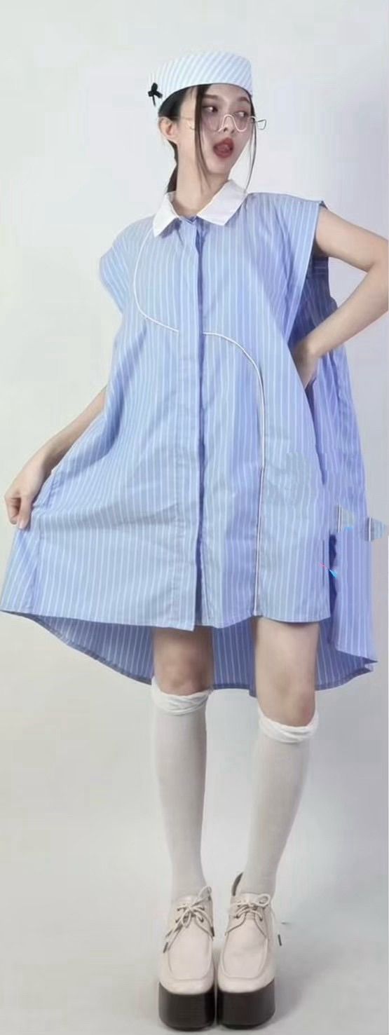 MF線條造型襯領背心裙