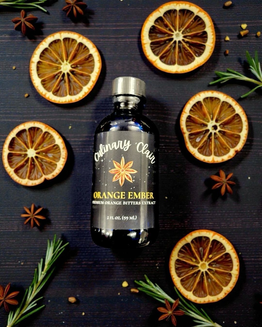 Bottle of orange embers fragrance.