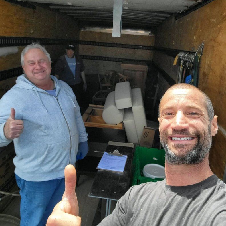 happy client, junk removal