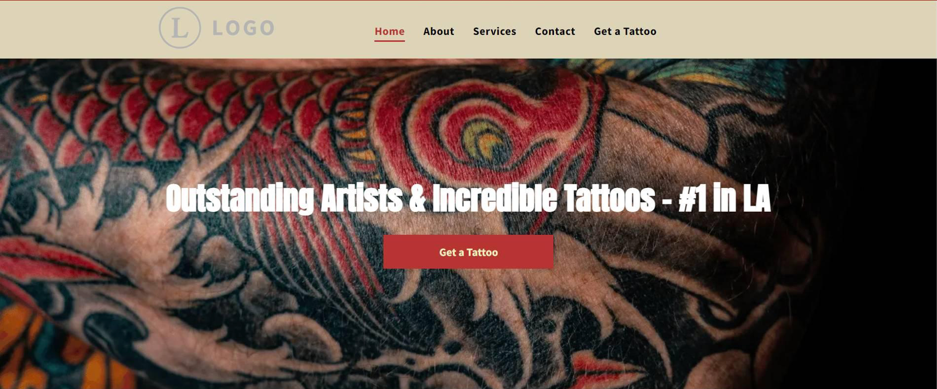 Tattoo Website VIP Template Design