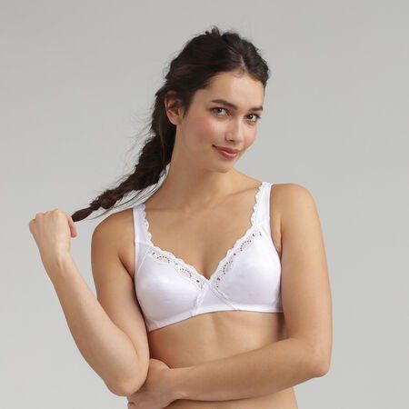 reggiseno bianco con pizzo playitex