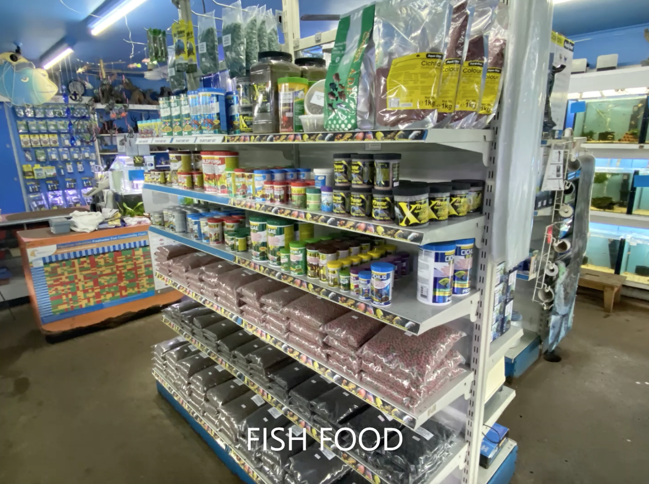 Fish Food on Display in Pet Store — Summerland Aquarium in Wollongbar, NSW