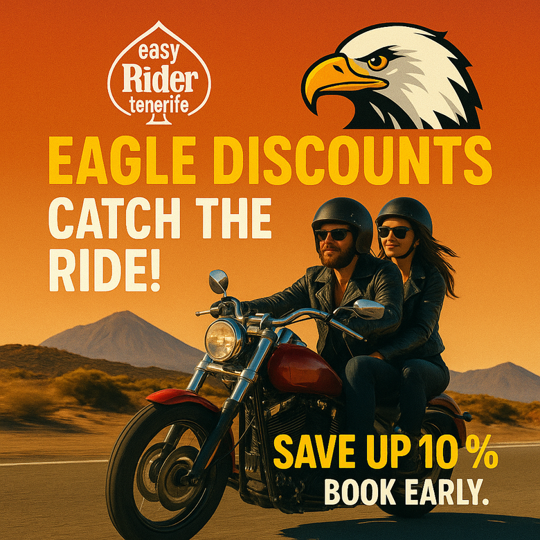 Motorcycle Hire with early bird discounts from easy rider tenerife.