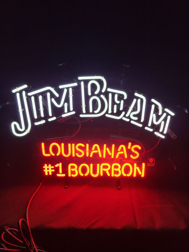 235-29 JIM BEAM ジムビーム ネオン管看板 壁掛け看板 サインボード 電 