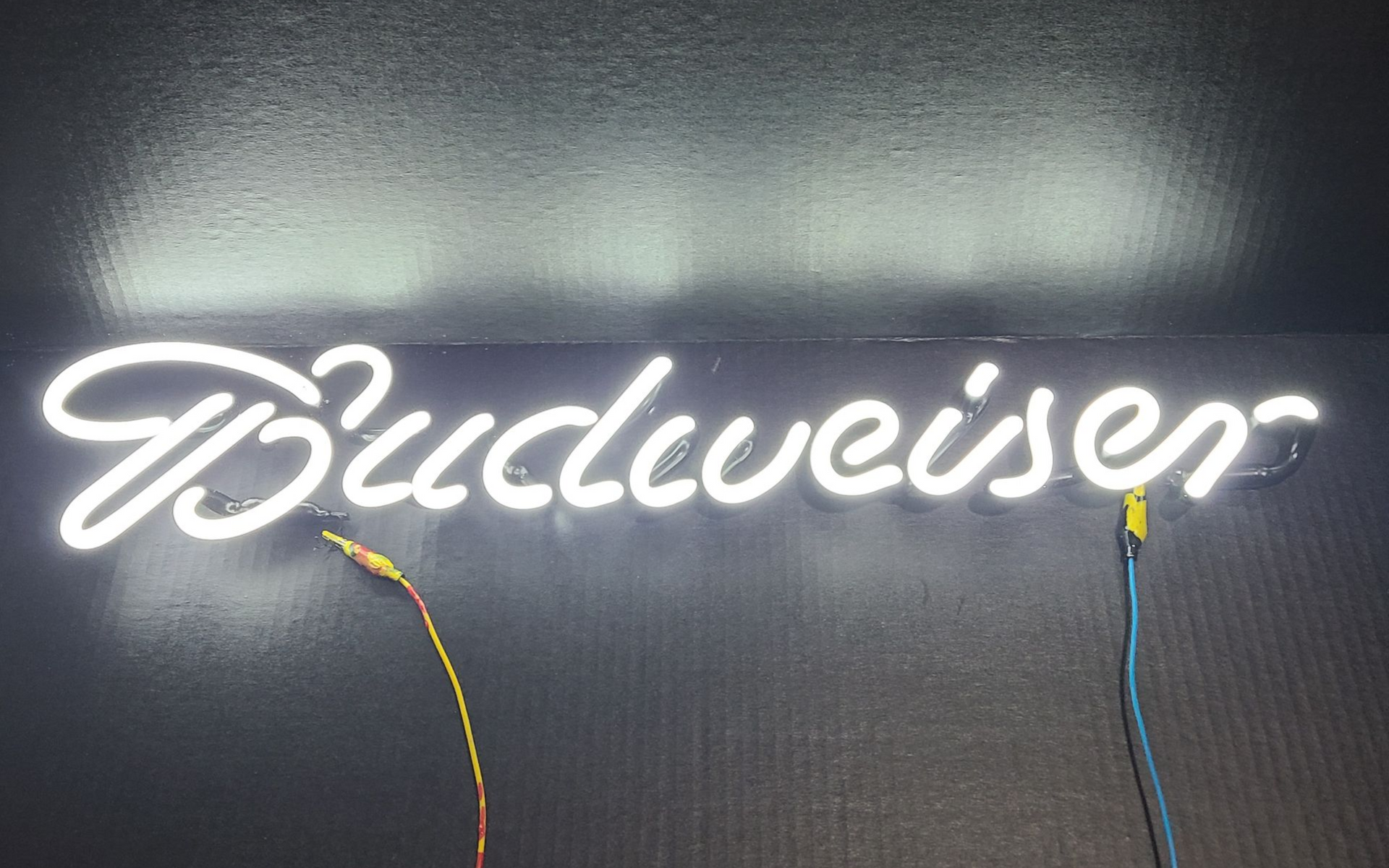 Budweiser script white