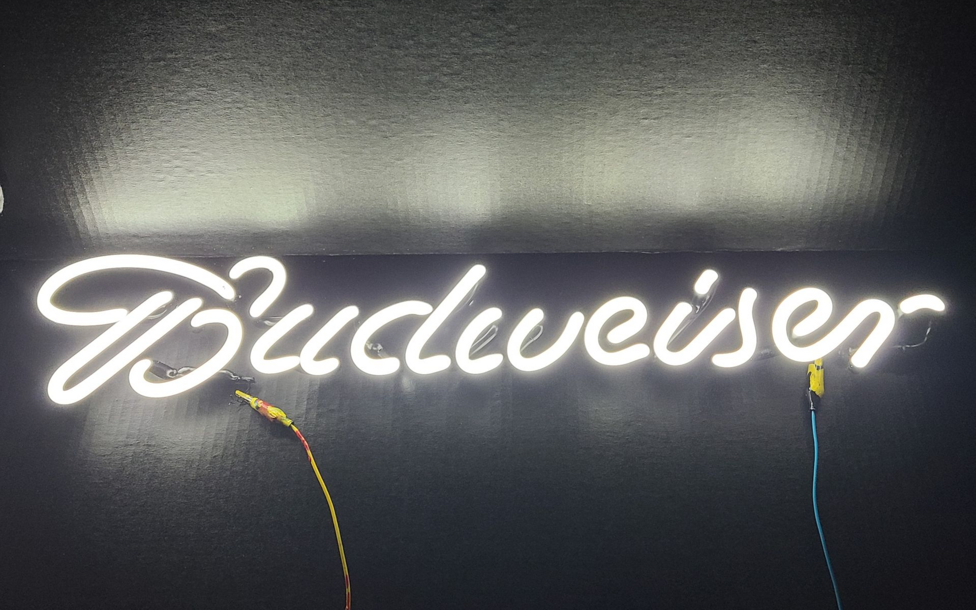 Budweiser script white