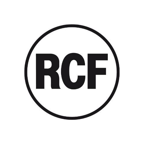 Black and white RCF logo within a circle.