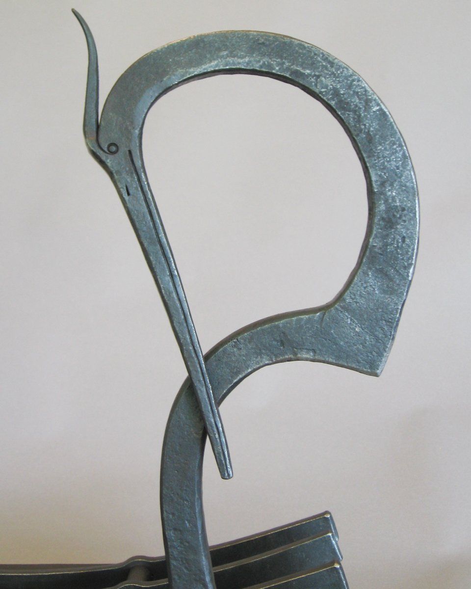 hand forged fireplace heron wood rack