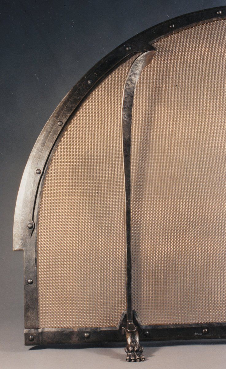 detail of custom made fire screen