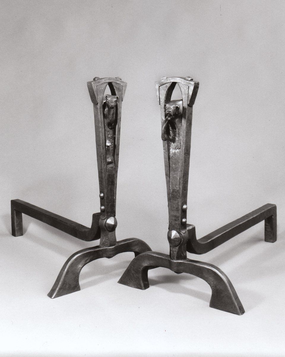 custom forged fireplace andirons firedogs