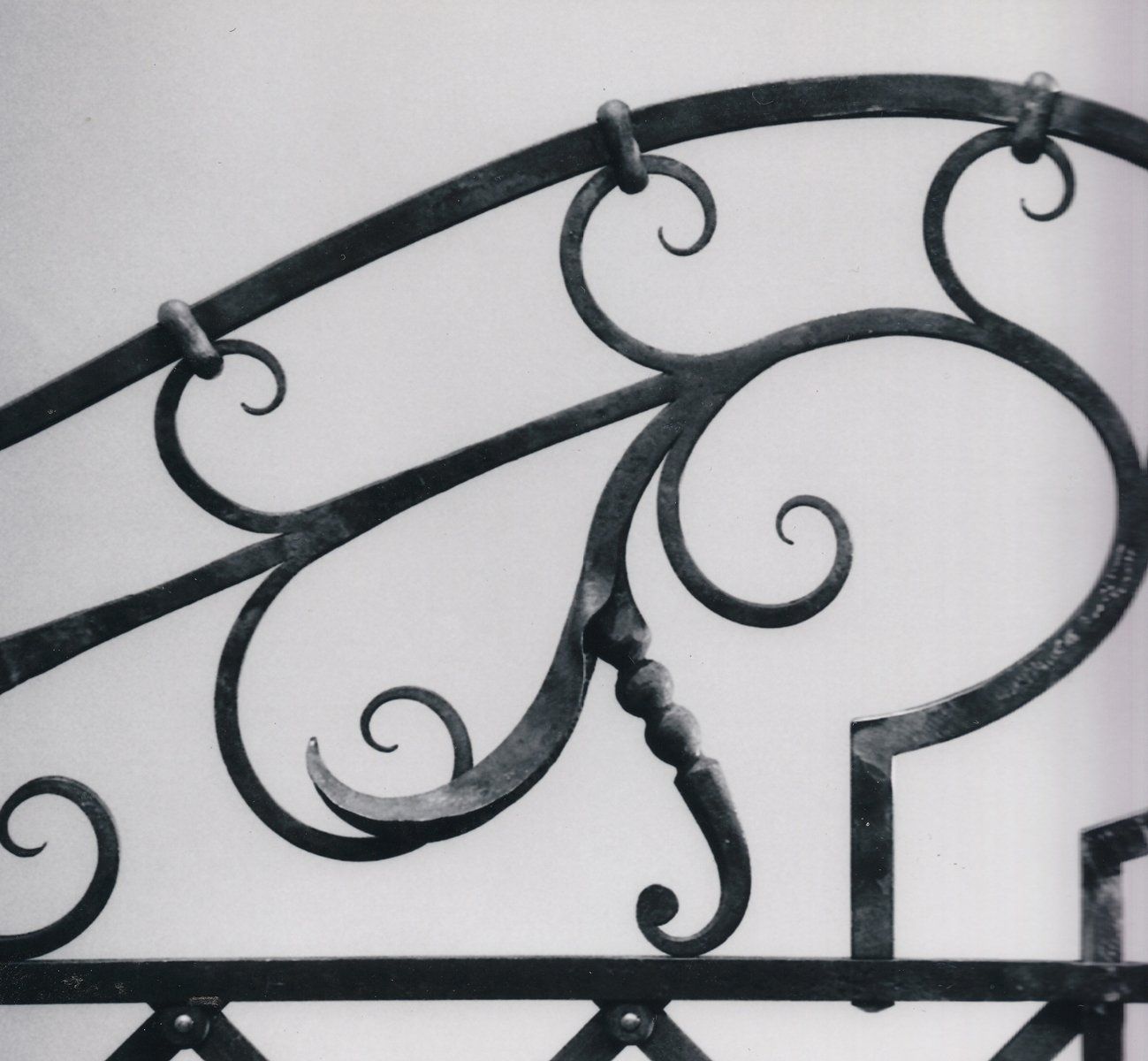 custom forged  iron single gate detail