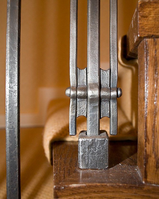 custom iron stairwell detail