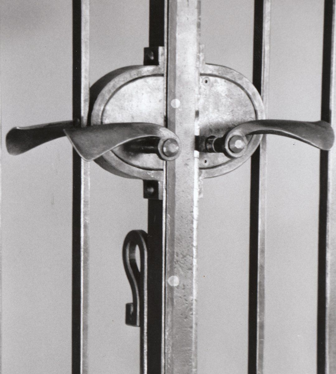 custom forged  ironwork  gate latch